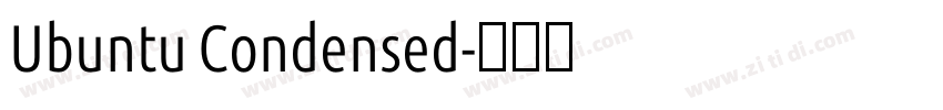 Ubuntu Condensed字体转换